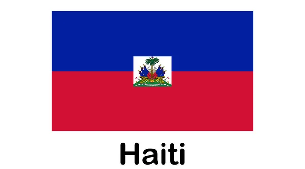 Bandeira da República do Haiti e anteriormente chamada Hayti é um país —  Vetores de Stock