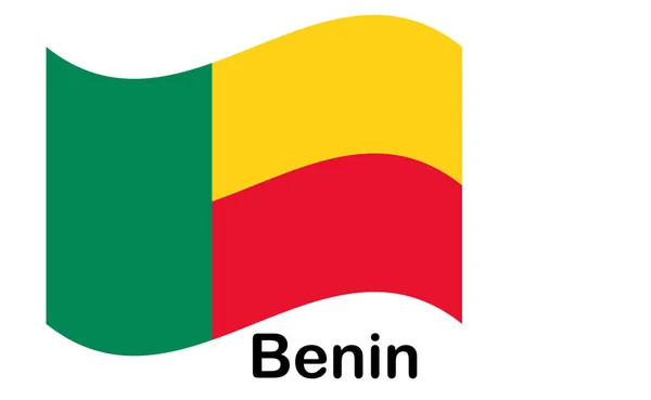 Bandera de Benín, colores oficiales y proporción correcta. Nacional B — Vector de stock