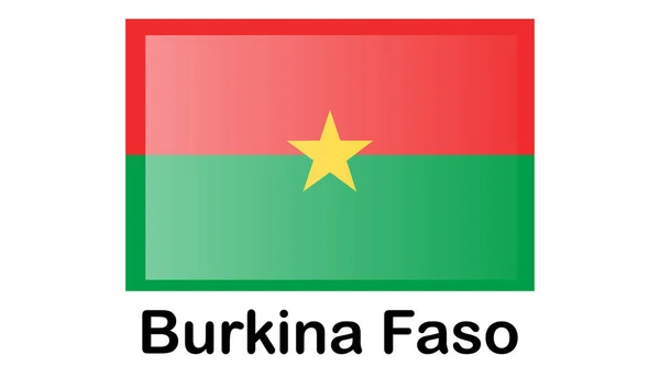 Burkina Faso vlajka, oficiální barvy a proporce správně. Nat — Stockový vektor