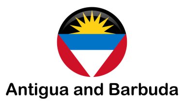 Antigua ve Barbuda bayrağı. resmi renkler ve orantı doğru