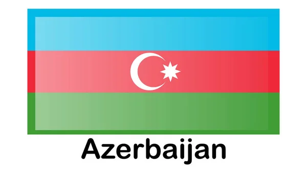 Флаг Азербайджана. иллюстрация. Цвет и размер отверстия — стоковый вектор