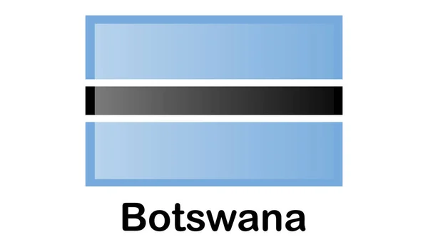Botswana nemzeti lobogója eredeti színekben és arányban — Stock Vector