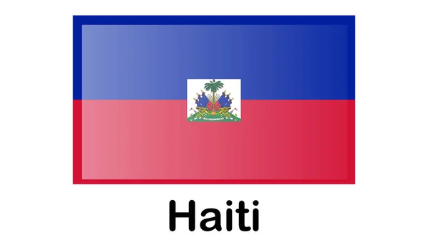 A Haiti Köztársaság zászlója és korábbi nevén Hayti egy ország — Stock Vector