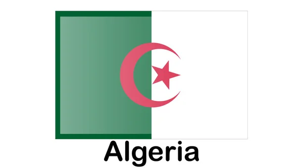 Bandeira original e simples Argélia isolado em cores oficiais e —  Vetores de Stock