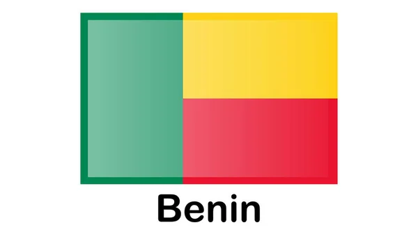 贝宁国旗,官方颜色和比例正确. 国家B — 图库矢量图片