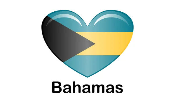 Bahamas Flag for Independence Day and infographic — Stock vektor