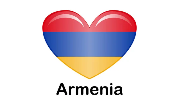 National flag of Armenia in the original colours and proportions — Stock vektor