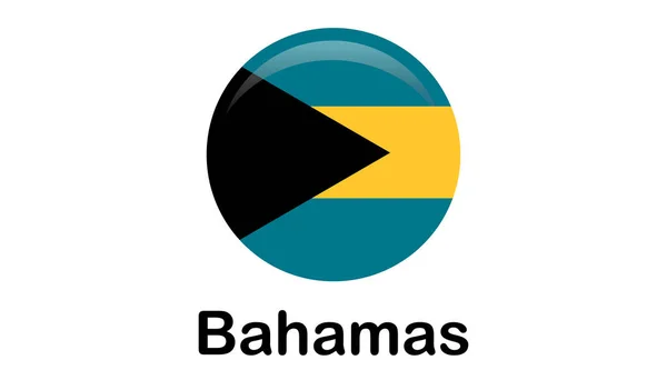Bahamas Flagge zum Unabhängigkeitstag und Infografik — Stockvektor