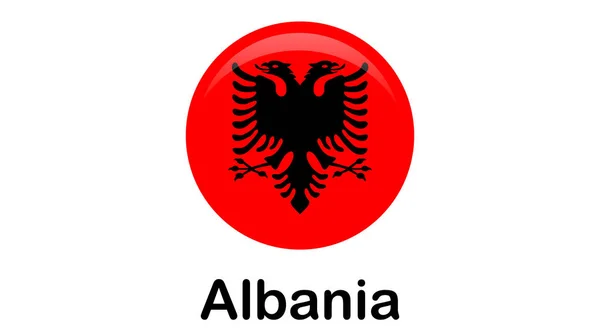 Albanië nationale vlag, officiële kleuren en proportie correct. — Stockvector