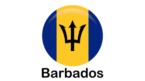 Illustration Flag of Barbados for continue, Flag Of Barbados Iso — Stock vektor