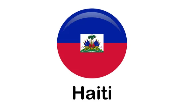 Flag of Republic of Haiti and formerly called Hayti is a country — Stock vektor