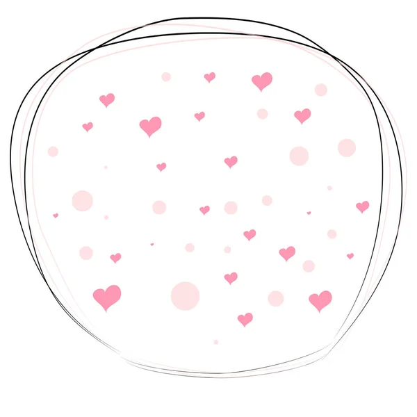 Hearts Falling Background. St. Valentine s Day. Romantic Scatter — Stock Vector
