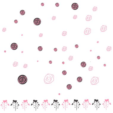 Hassas bir arkaplan, çerçeve, albüm, pembe çiçekler, güller,