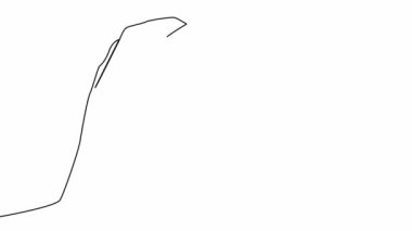 Cep telefonuyla sürekli çizilen el çiziminin kendi kendine çizimi