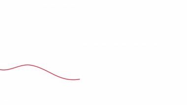 Aralıksız çizgiler. El çizilmiş kalp. Sevgililer günü kartı.