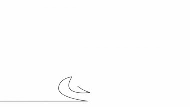 İzole edilmiş kahve fincanının sürekli tek bir çizgi çiziminin kendi kendine çizimi.