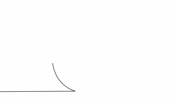 Animation Dessin Ligne Continue Tasse Vapeur — Video