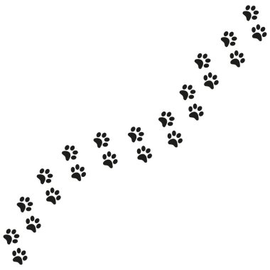 Track of cat dog tracks, footprint, design