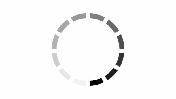 Icône cercle de chargement sur fond blanc animation avec canal alpha . — Video