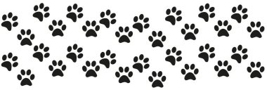 Kedi köpek izleri, ayak izleri, tasarım. Kedi ayak izleri, sağa dön.