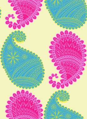 Türk salatalıkları. Doğu motifi. Kumaşlar için kusursuz süs, duvar kağıdı, arka plan. Retro tarzı, klasik..