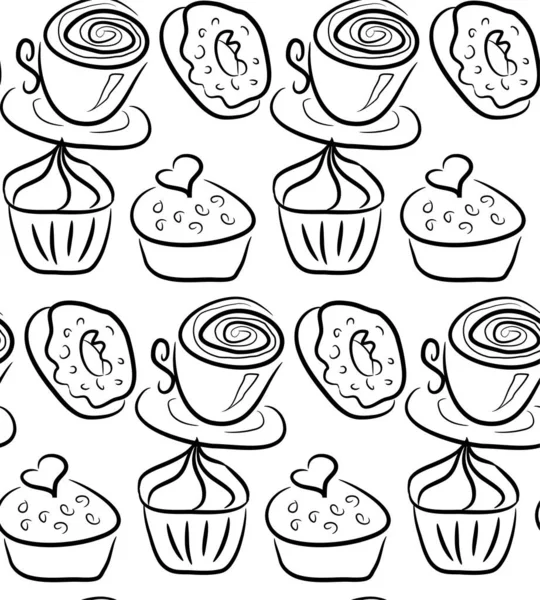 Dulces Caramelos Dibujados Mano Garabatos Comida Aislada Sobre Fondo Blanco — Archivo Imágenes Vectoriales