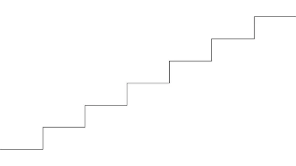 Folyamatos Vonalrajz Lépcsőről Illusztráció — Stock Vector