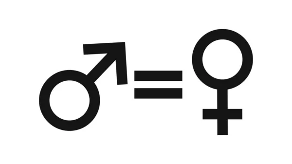 평등의 개념이다 남성과 여성의 평등권의 개념입니다 여성의 — 스톡 벡터