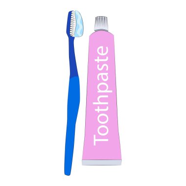 Diş fırçası çizimi arkaplanda izole edildi.