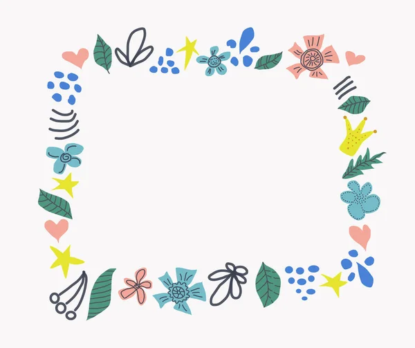 Bannière Inviter Avec Modèle Cadre Floral Invitation Mariage Design Botanique — Image vectorielle