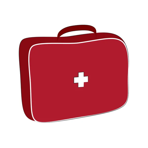 Illustration Des Gesundheitskonzepts Mit Erste Hilfe Box Symbol — Stockvektor