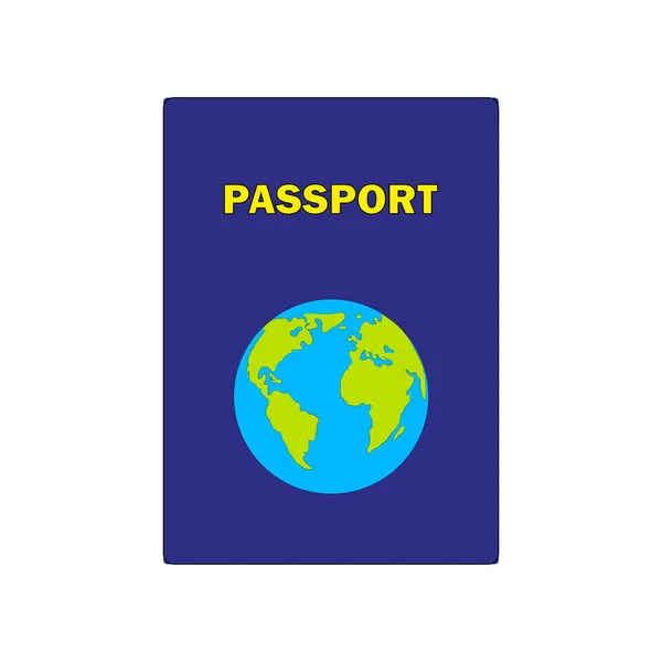 Pass Med Karta Isolerad Vit Bakgrund — Stock vektor