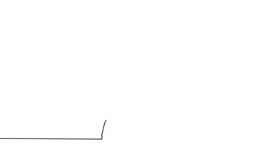 Sürekli ince çizgi iş simgesi çiziminin kendi kendine çizimi.