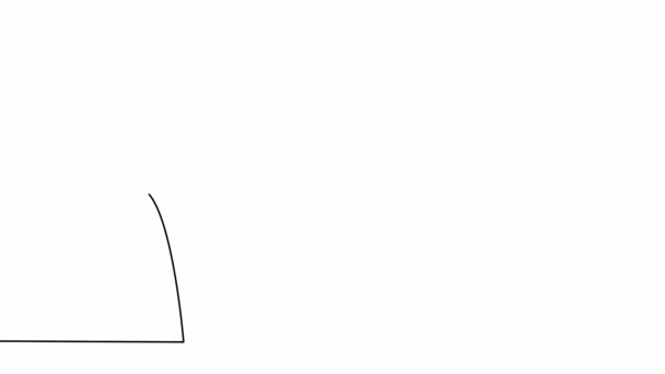 Samorysownicza animacja ciągłego rysowania jednej linii. Pióro rysuje bazgroły, składa podpis. — Wideo stockowe