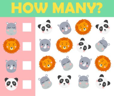 Sayıyorum. Anaokulu çocukları için oyun. Eğitici bir matematik oyunu. Çocuklar için eğitici bir oyun