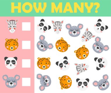 Çocuk kitapları için. Sayıyorum. Anaokulu çocukları için oyun. Eğitici bir matematik oyunu. Çocuklar için eğitici bir oyun.