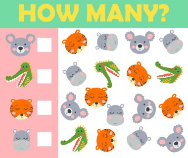 Sayıyorum. Anaokulu çocukları için oyun. Eğitici bir matematik oyunu. Çocuklar için eğitici bir oyun