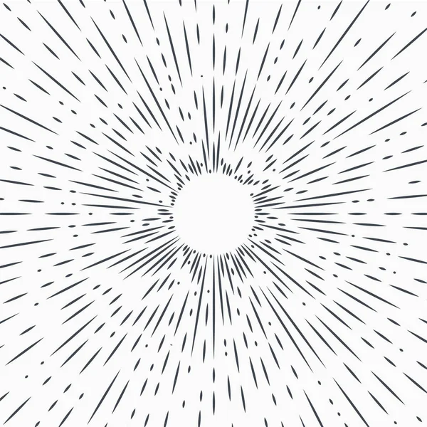 Sonne Platzte Stern Platzte Sonnenschein Strahlung Aus Dem Zentrum Dünner — Stockvektor