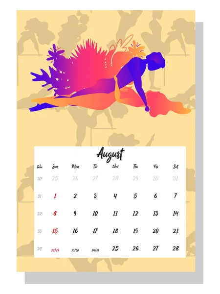 Gente Hace Amor Calendario Conceptual Para 2021 Hermosas Parejas Para — Archivo Imágenes Vectoriales