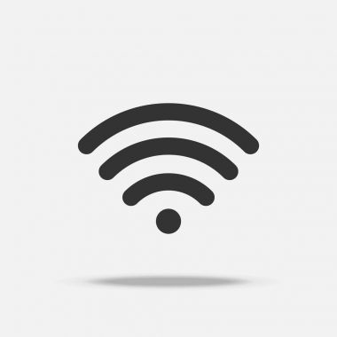Gölge ile WiFi Internet düz simgesi