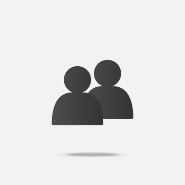 Gölge ile sosyal düz simge vektör