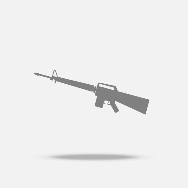 Assault Rifle Flat icon vector with shadow — Stock Vector
