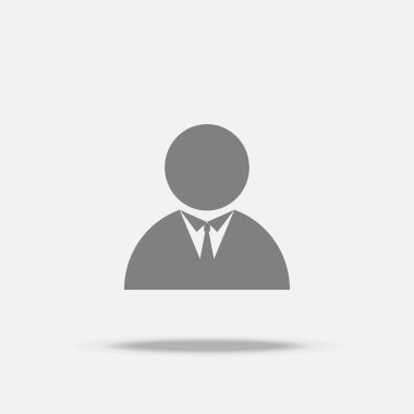 Gölge ile iş adamı düz simgesi