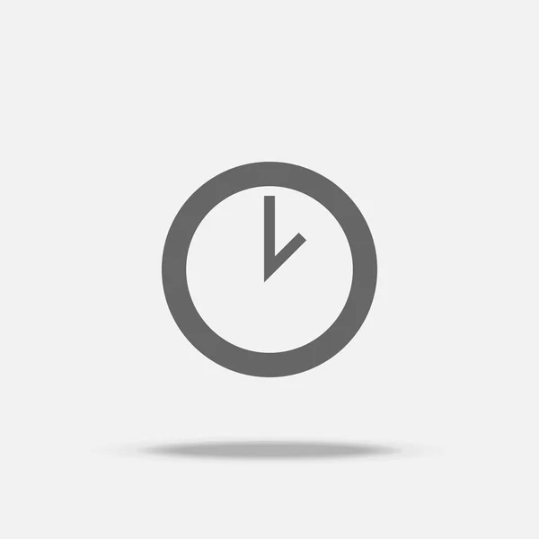 Clock Flat Design vector icon dengan bayangan - Stok Vektor