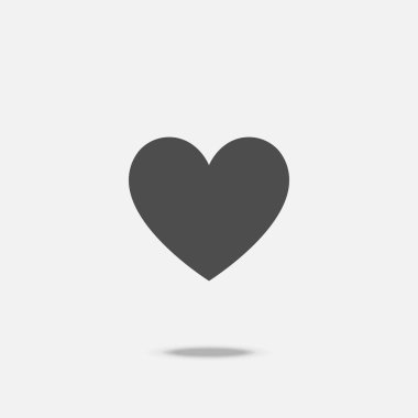 Kalp simge düz tasarlamak vektör