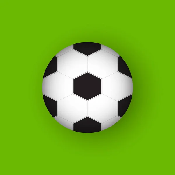 Fútbol 3D diseño plano icono vectorial — Archivo Imágenes Vectoriales