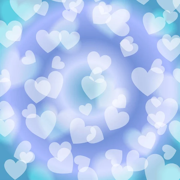 Μπλε καρδιά Bokeh, φαντασία, διάνυσμα — Διανυσματικό Αρχείο