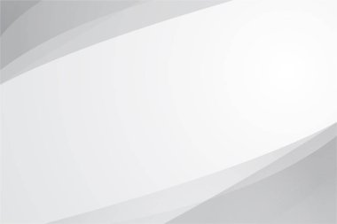 Beyaz arka plan vektör. Gri soyut. Rapor ve proje sunum şablonu için modern tasarım arka plan. Vektör çizim grafik. Fütüristik ve dairesel eğrisi şekil