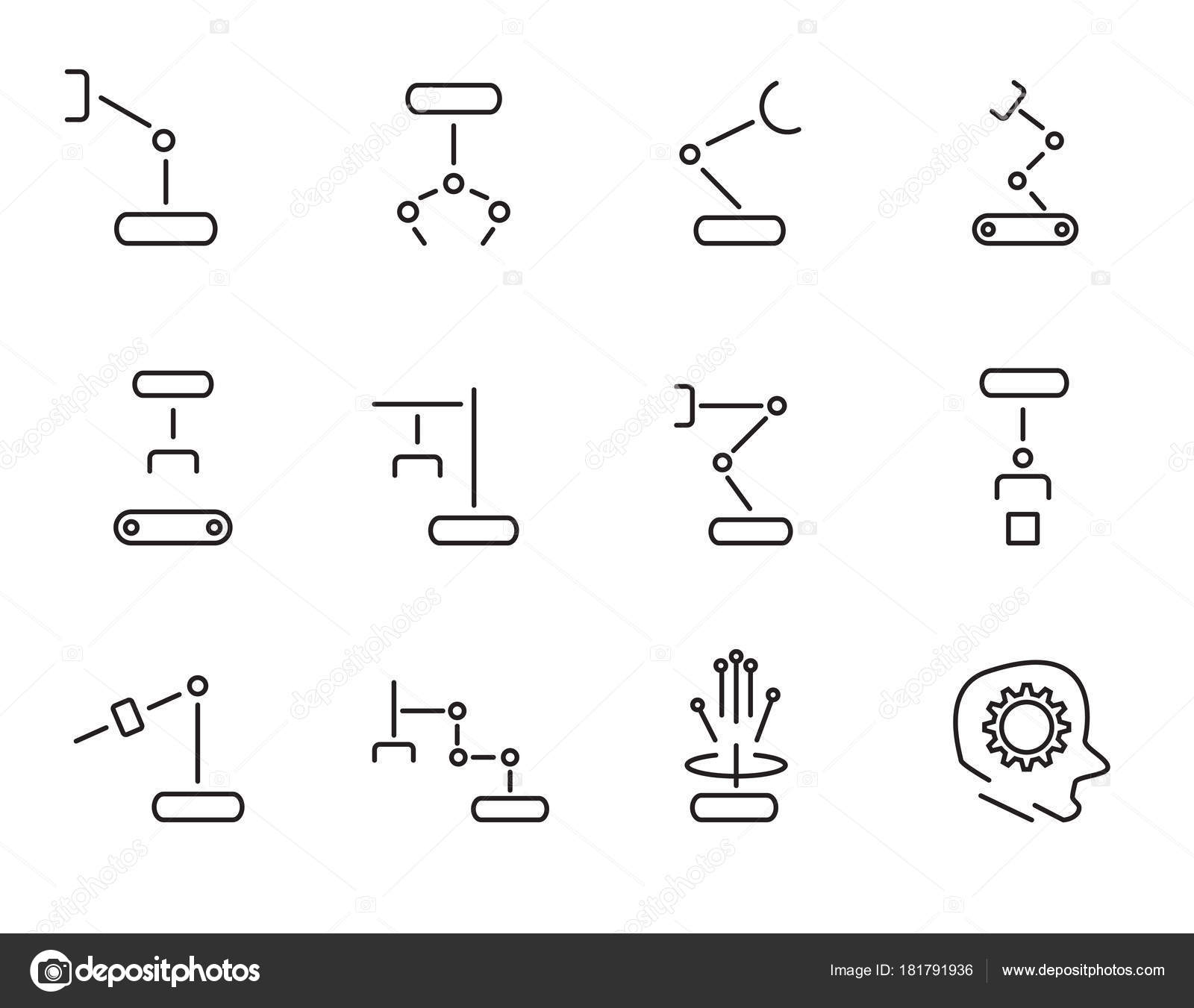 動物画像無料 エレガントロボット アーム イラスト