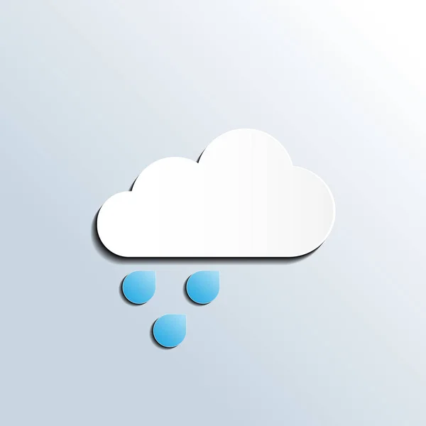Symbolvektor für Regenwetter-Vorhersage — Stockvektor